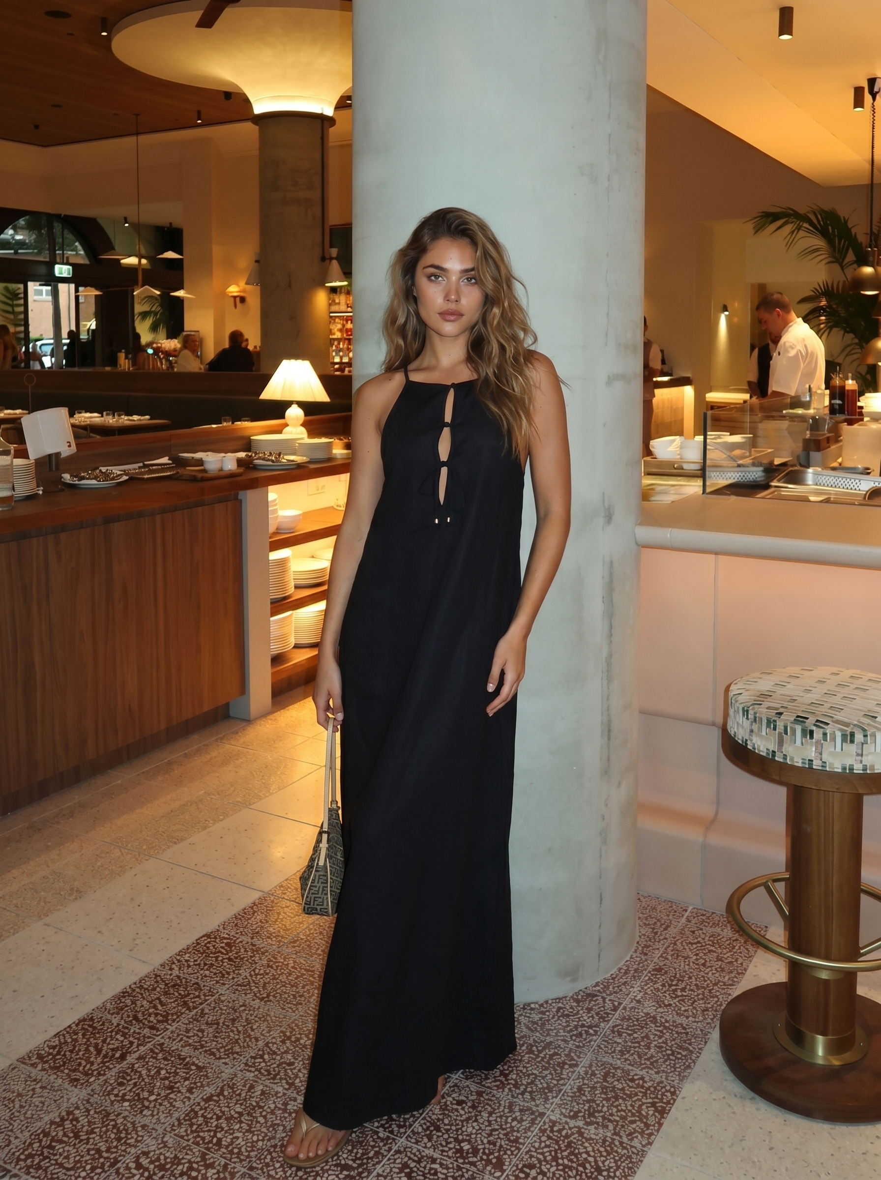 Ivory Dress — Black