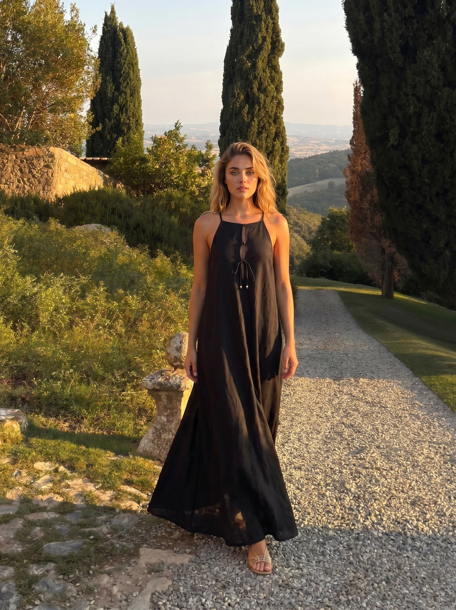 Ivory Dress — Black