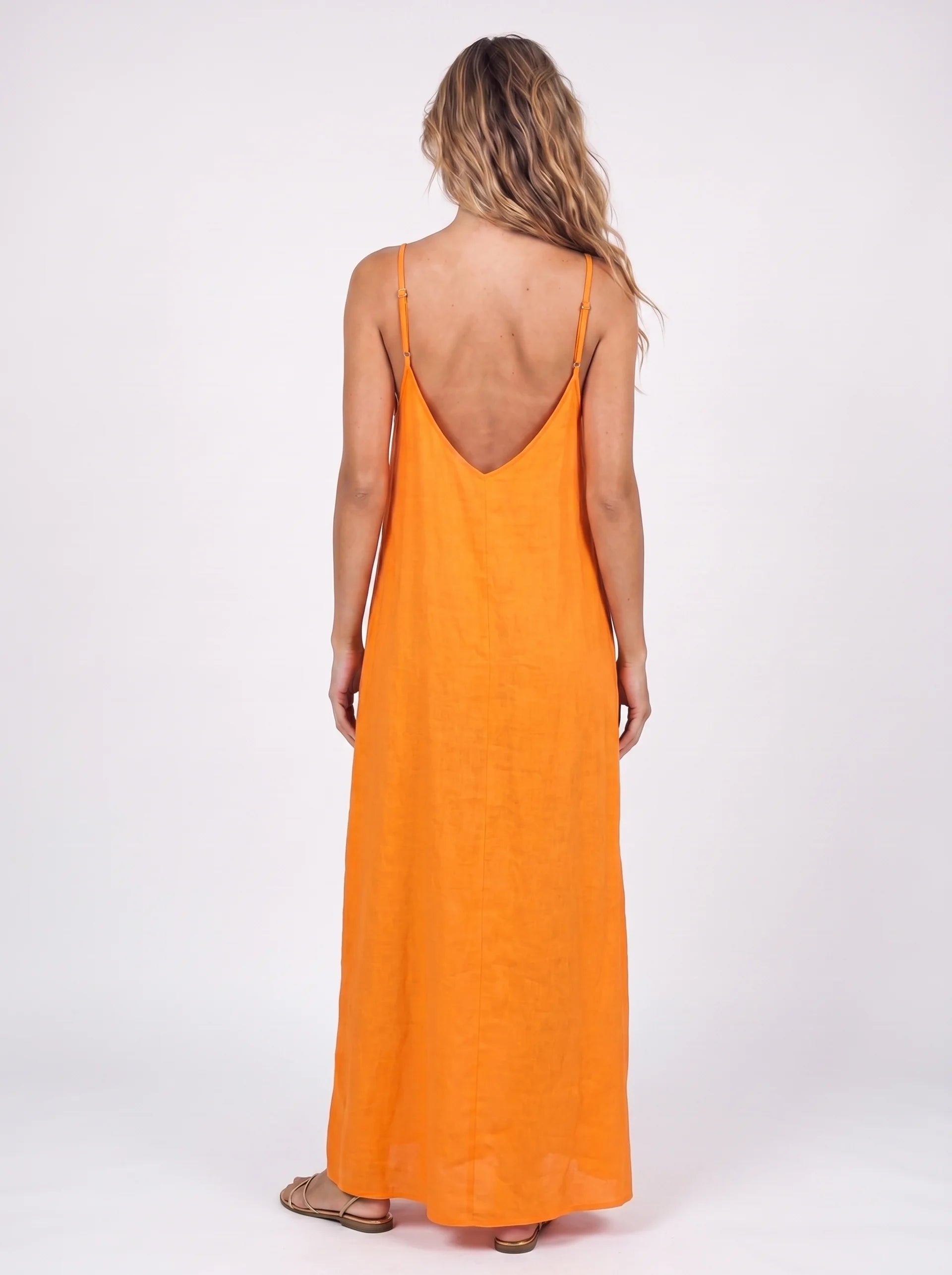 Ivory Dress — Orange
