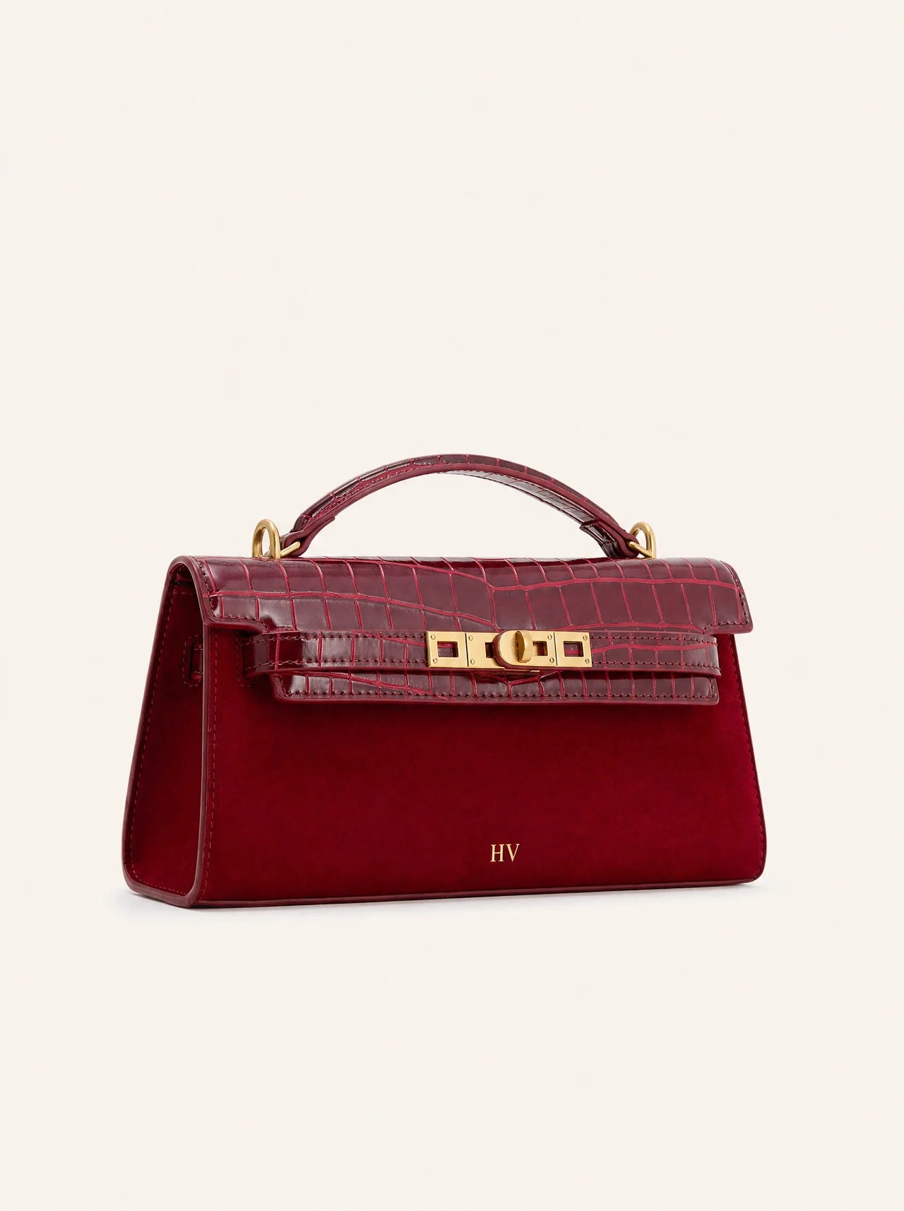 Solène Top Handle Bag — Crimson