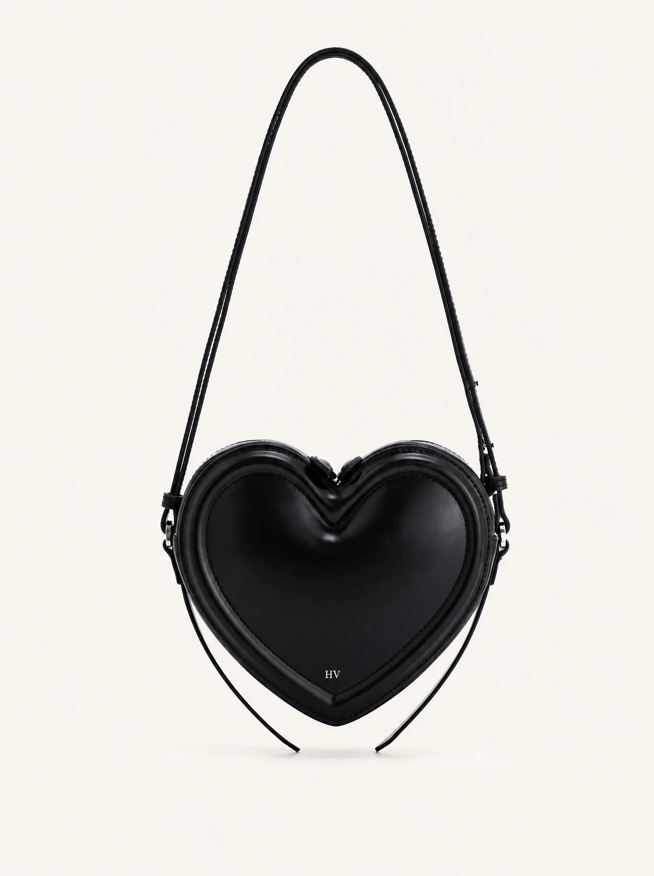 The Violette Heart Bag — Noir