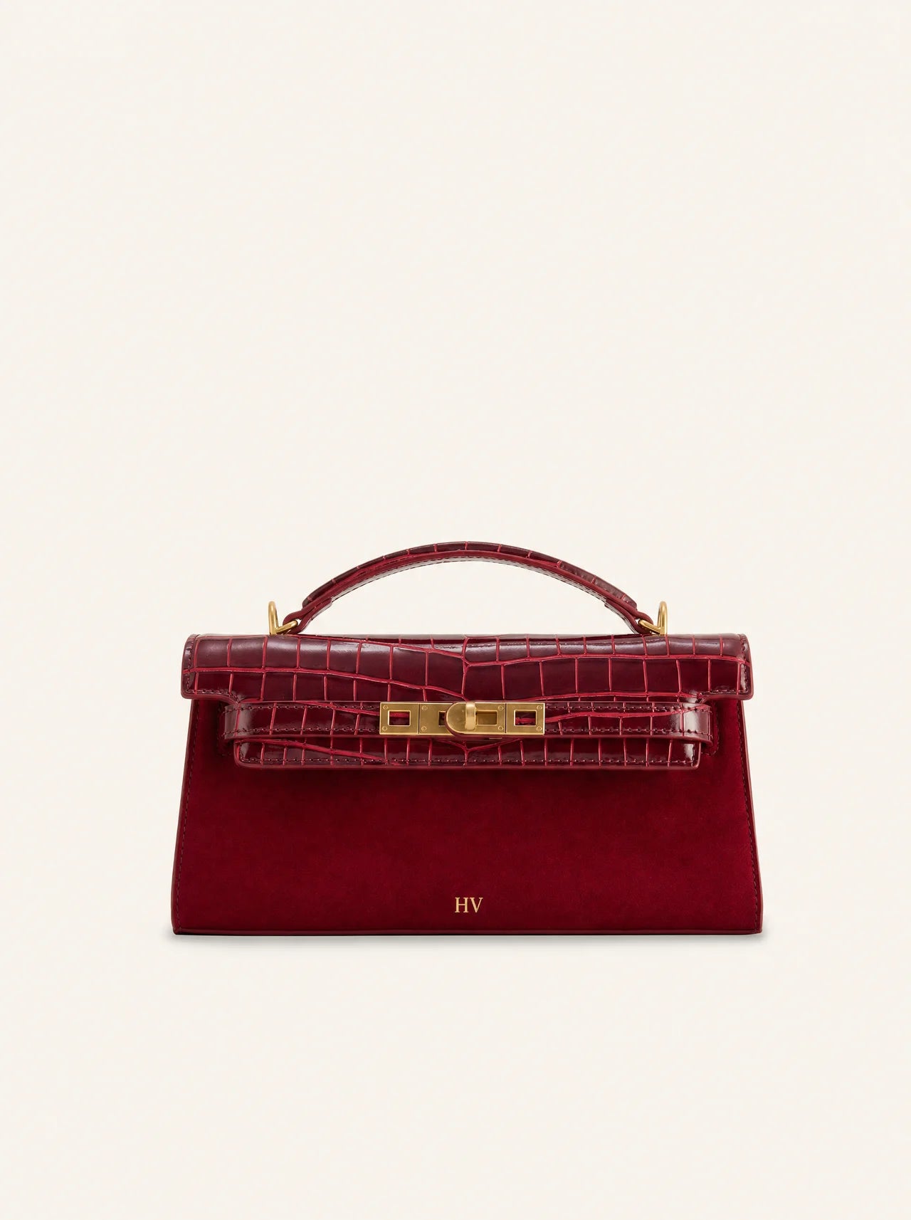 Solène Top Handle Bag — Crimson