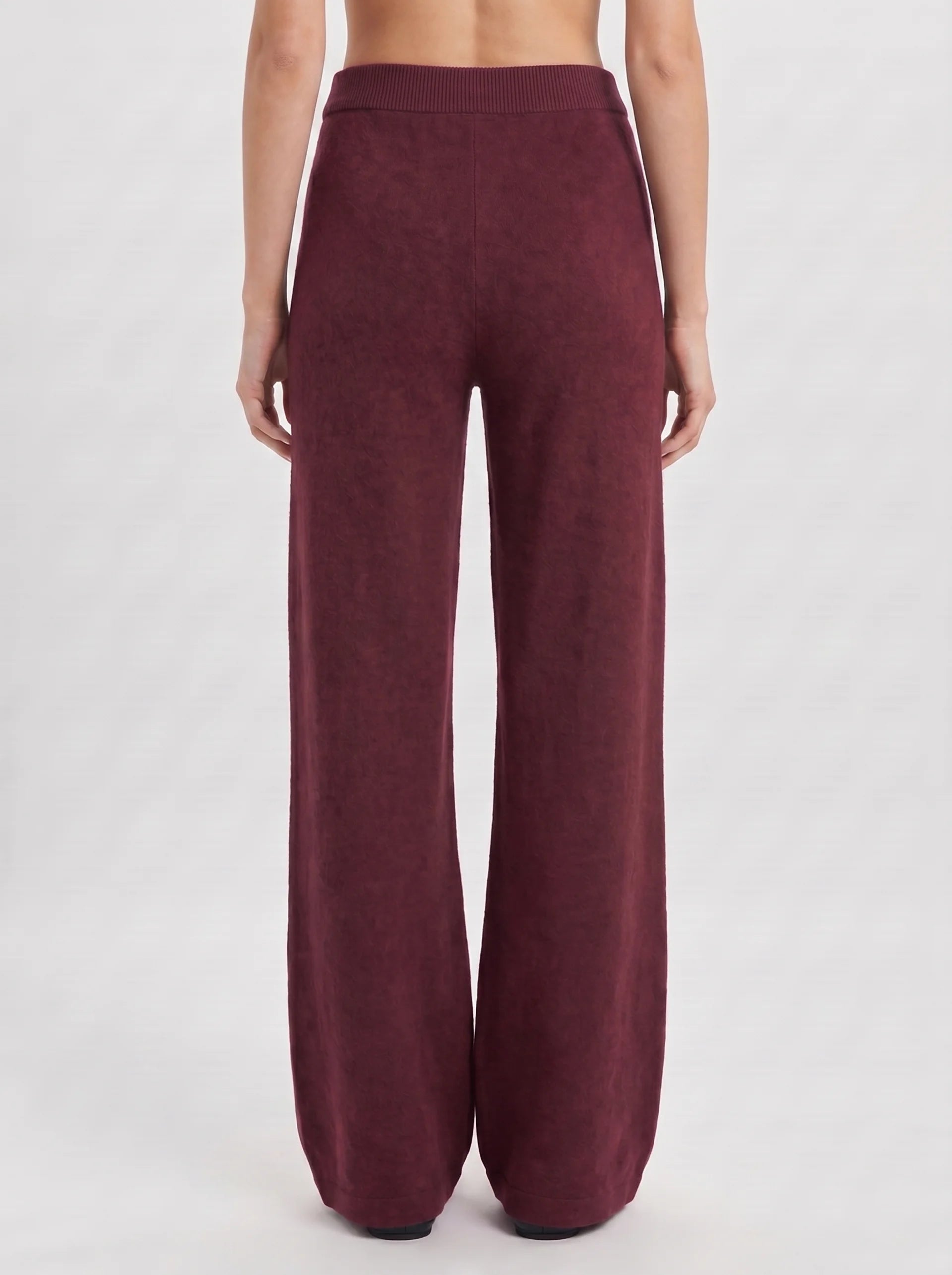The Velour Trouser — Burgundy