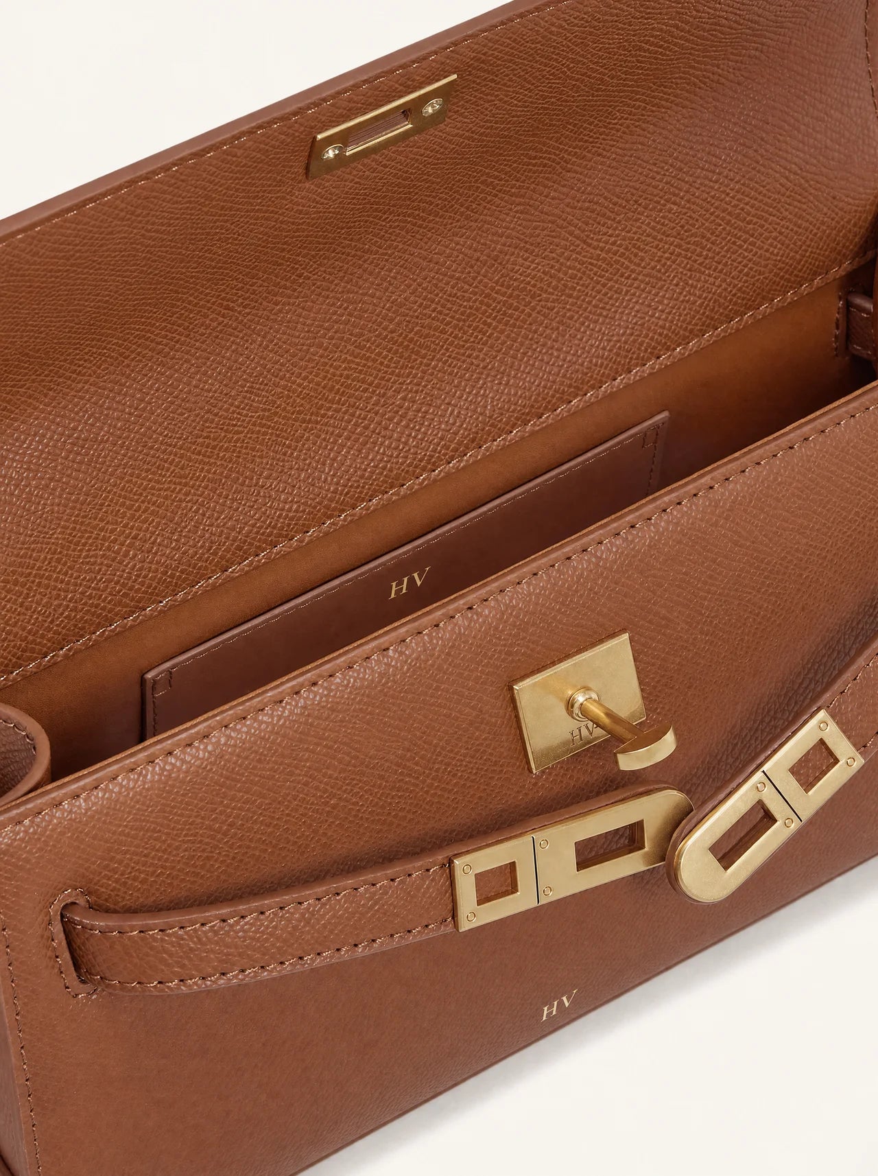 Solène Top Handle Bag — Caramel