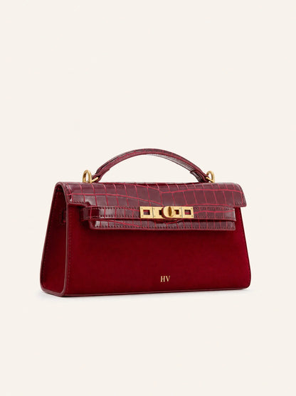 Solène Top Handle Bag — Crimson