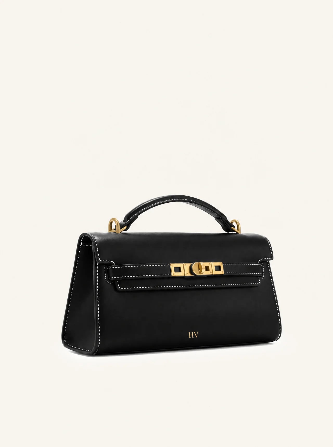 Solène Top Handle Bag — Noir Blanc