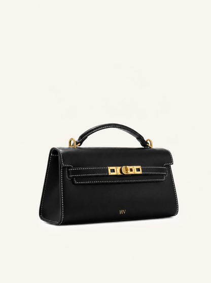 Solène Top Handle Bag — Noir Blanc