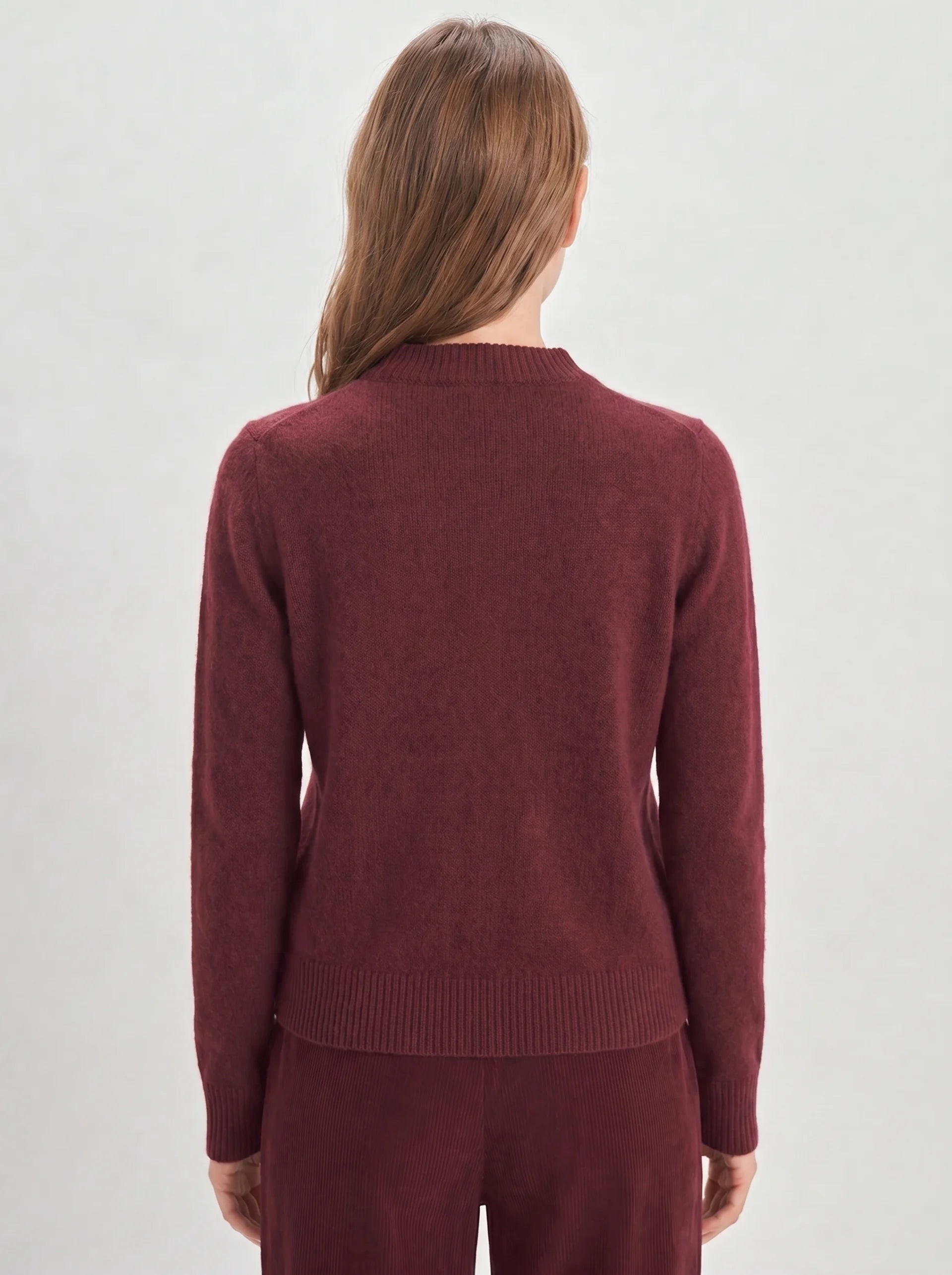 The Velour Pullover — Burgundy