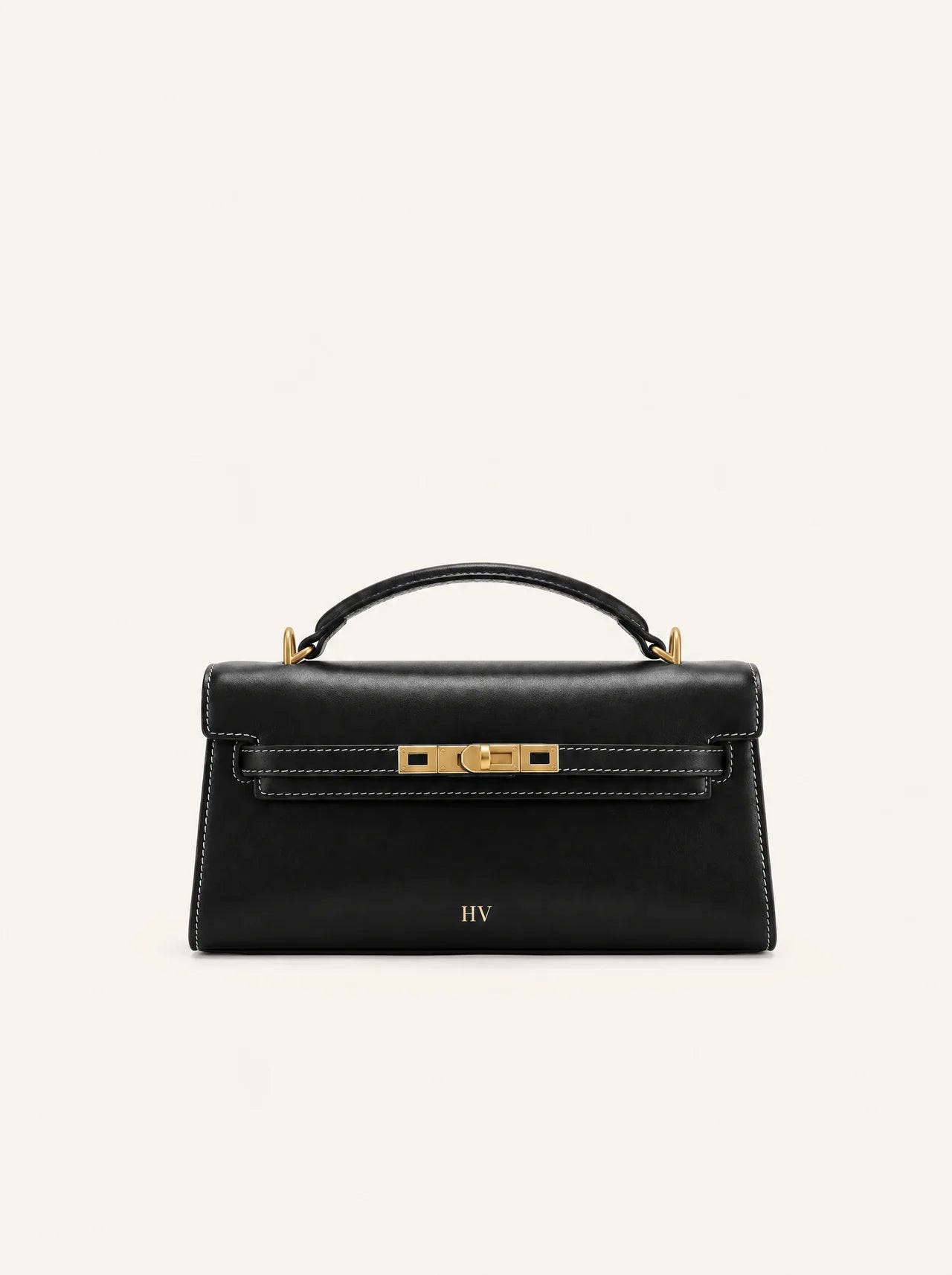 Solène Top Handle Bag — Noir Blanc