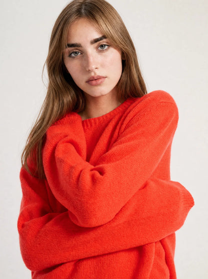 The Coquelicot Pullover — Poppy Red