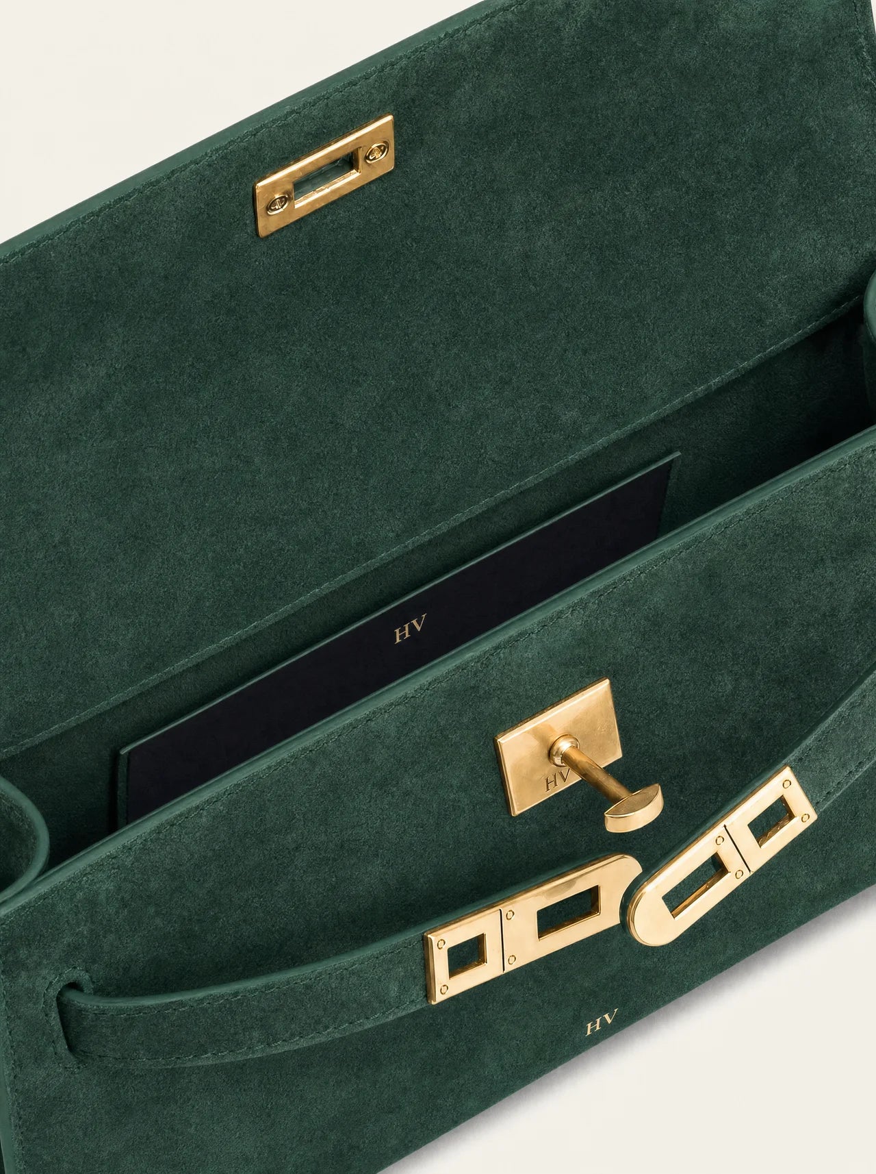 Solène Top Handle Bag — Forest Green