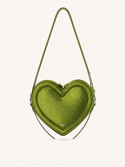 The Violette Heart Bag — Emerald