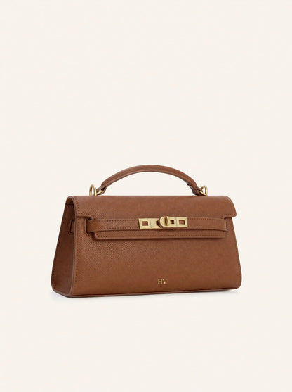 Solène Top Handle Bag — Caramel