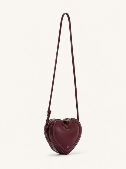 The Violette Heart Bag — Bordeaux